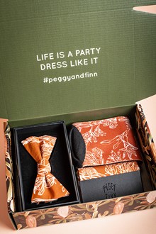 Kangaroo Paw Burnt Orange Bow Tie Gift Set