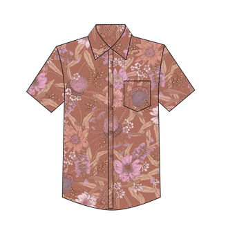 Men's Rust Byron Banksia Short Sleeve Shirt