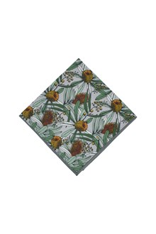 Banksia Grey Pocket Square