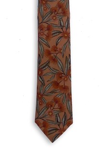 Flowering Gum Terracotta Cotton Tie