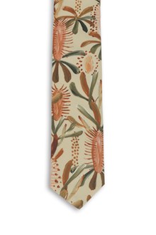 Grass Tree Nude Cotton Tie