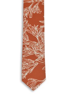 Kangaroo Paw Burnt Orange Cotton Tie