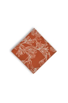 Kangaroo Paw Burnt Orange Pocket Square