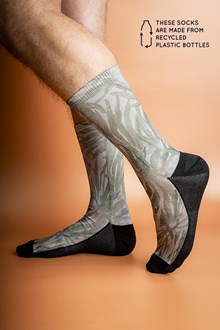 Recycled Polyester Fan Palm Sage Socks