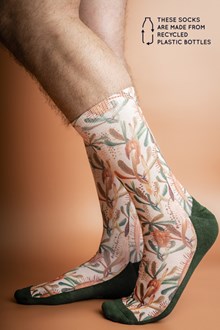 Recycled Polyester Grass Tree Nude Socks