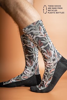 Recycled Polyester Protea Green Socks